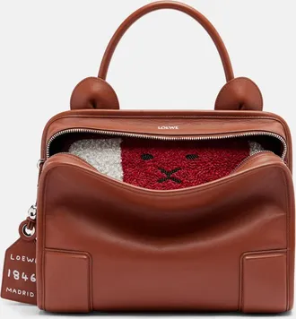 Loewe Amazona 180 Lion Medium leather tote bag