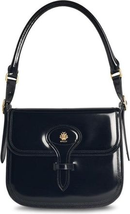 Bally Beckett Black Leather Trellis Bag