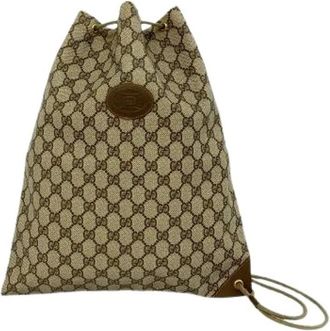 Gucci Pre-owned Backpacks, female, Brown, Size: ONE SIZE Pre-owned Leather Shoulder Bag