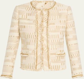 Kobi Halperin Kosta Metallic Chain-Trim Jacket