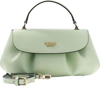 Guess Amorette Top Handle Flap - Dames - Handtassen - Groen - ONE Size - Leer - Tassen