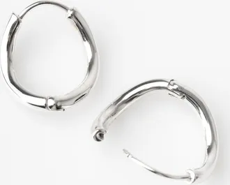 Bar Jewellery Chunky Outline Earrings - Silver