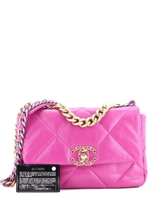 Chanel 19 Flap Bag Quilted Leather Medium crossbody bag - Purple