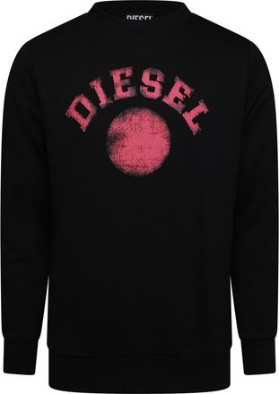 Diesel Heren S-Gir 9-4 Logo-sweatshirt met ronde hals (Kaviaar)