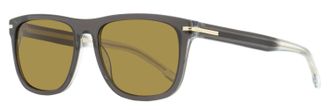 BOSS Boss Mens Classic Rectangular Sunglasses B1626/S KB770 Transparent Gray 55mm