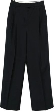 R&oacute;he Geplooide Wijde Broek - Dames - Wijde Broeken - Blauw - 2XS - Broeken