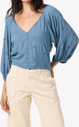 O'Neill Posie Eyelet Blouse In Provincial Blue
