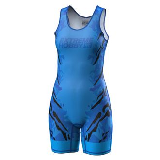 OEM Leotardo De Lucha Libre Black Panther Para Mujer, Talla Xs, Color Azul