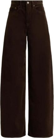 Ralph Lauren Woven Wide Leg Pants - Dames - Wijde Broeken - Bruin - W27 - Katoen - Broeken