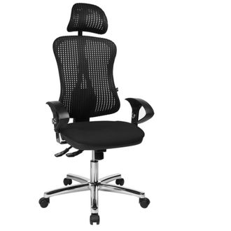 Topstar Silla de oficina profesional Tela / Tejido de malla Negro
