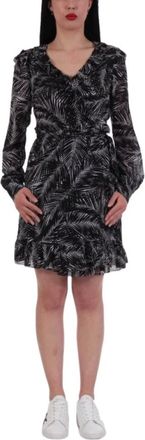 Michael Kors Kleedjes, Dames, Veelkleurig, L, Cruise Ruffled Dress