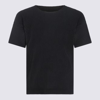 Homme Pliss&eacute; Issey Miyake T-Shirts And Polos Blacks And Greys-Uomo