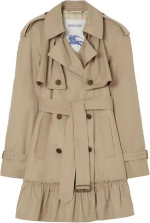 Burberry Korte Gabardine Tillydrine Trenchcoat - Dames - Trenchcoats - Beige - XS - Katoen - Jassen