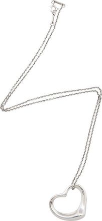 Tiffany & Co. Silver Elsa Peretti Open Heart 27Mm Large Necklace (Authentic Pre-Loved)