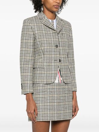 Thom Browne Chaqueta deportiva con ventilaci&oacute;n expuesta y corte alto en tweed de caza a cuadros Gunclub