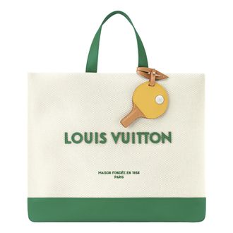 Louis Vuitton Shopper Tote MM Ecru White Grass Green M29327