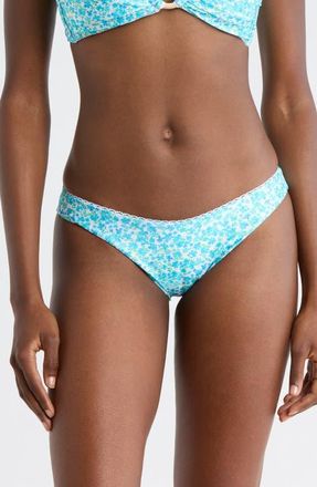Kulani Kinis Decorative High Cut Bikini Bottoms in Ocean Aura at Nordstrom, Size X-Small