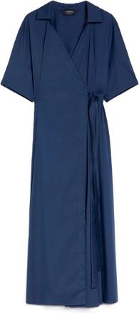 Max Mara Dames, Jurken, Blauw, Maat: XS Katoen