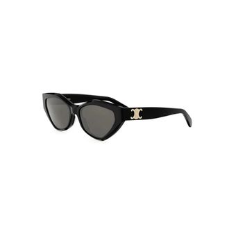 Celine Celine - Triomphe Cat Eye Zonnebril - Dames - Accessoires - Zwart - Maat: 56 MM Polyamide