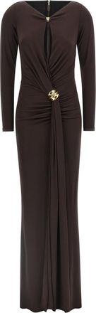 Elisabetta Franchi Brown Red Carpet dress