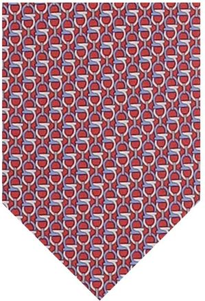 Ferragamo Red Gancini Logo Tie