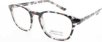 Signature Unisex Brown Rectangular Eyeglass Frames S7019Tortoise46