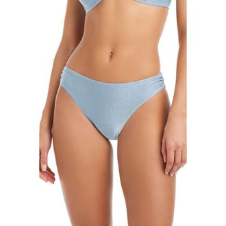 Sanctuary Shirred Hipster Bikini Bottoms in Yachty Blue at Nordstrom, Size X-Large
