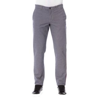 Trussardi Slim-fit broek - Heren - Broeken - Grijs - Maat: M Katoen