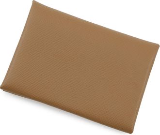 Hermès Gold Vert Epsom Leather Coin Purse/Coin Case (Pre-Owned)