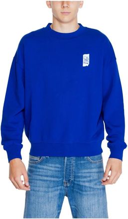 Replay Katoen Fleece Heren Trui - Heren - Sweatshirts - Blauw - S - Katoen - Hoodies & sweatvesten