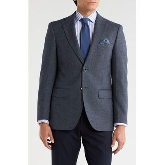 Duchamp Slim Fit Stretch Knit Sport Coat in Navy at Nordstrom Rack, Size 38 Regular