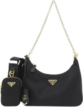 Prada Borsa a spalla Pre-owned Tessuto Saffiano - - Pre-owned - Donna - Nero - ONE SIZE