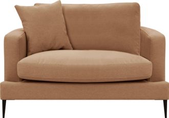 HOME AFFAIRE Sessel »Cozy Loungesessel, Designersessel, Masse B/T/H: 91/97/80 cm« mit Metallbeinen und Zierkissen