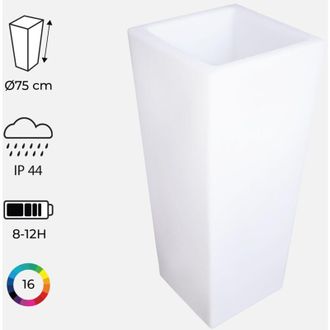 Sweeek Sweeek - Vaso luminoso led colore bianco con batteria ricaricabile