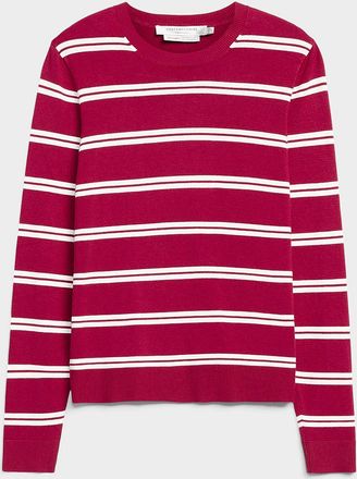 Contemporaine Womens Striped fine-knit sweater
