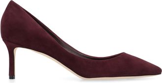 Jimmy Choo London Womens Romy 60 Suede Pumps Burgundy Goatskin High Heel Shoes