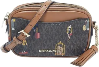 Michael Kors Pre-owned Cross Body Bags, female, Brown, Size: ONE SIZE Pre-owned Canvas Shoulder Bag