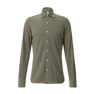 Finamore Camicie casual - - Shirts - Uomo - Verde - S