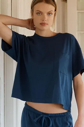 Eberjey Cotton Aloe Short Sleeve Tee