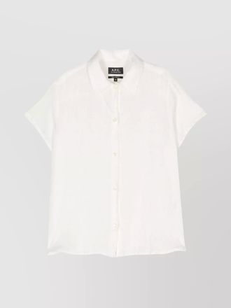 A.P.C. linen shirt collared neck short sleeves