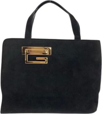 Gucci Pre-owned Handbags, female, Black, Size: ONE SIZE Pre-owned Suede Tote Bag