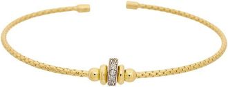 Meshmerise 18K Plated 0.07 Ct. Tw. Diamond Bangle Bracelet