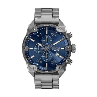 Diesel Spiked Horloge - Heren - Accessoires - Grijs - Maat: ONE Size