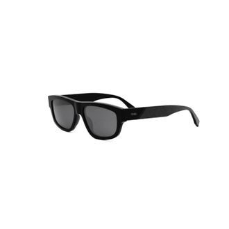 Fendi Sunglasses, unisex, Black, 56 MM, Diagonal Geometric Sunglasses
