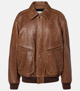 Saint Laurent Padded leather blouson jacket