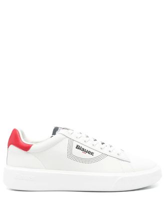 Blauer leather sneakers - men - Leather/Polyurethane/Fabric/Fabric/Polyurethane/Rubber - 40 - White