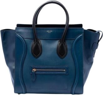 Celine Pre-owned Handbags, female, Blue, Size: ONE SIZE Pre-owned The Luggage Tote
