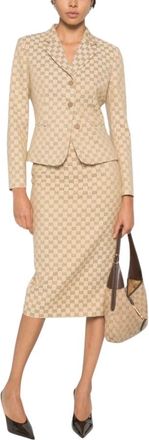 Gucci Dames, Rokken, Beige, Maat: S Katoen