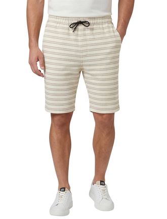 Genti bermuda Genti normale fit beige streepjes structuur normale fit