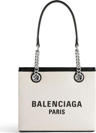 Balenciaga Duty Free Kleine Canvas Tote Tas - Dames - Shoppers - Beige - ONE Size - Tassen